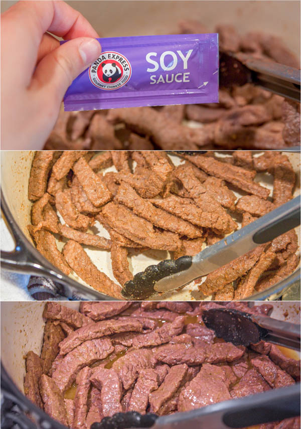 Четвертая фотография к инструкции по приготовлению рецепта Бефстроганов из говядины в сливочно-чесночном соусе