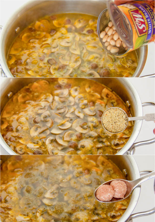 Седьмая фотография к инструкции по приготовлению рецепта Турецкий суп с фрикадельками и шампиньонами