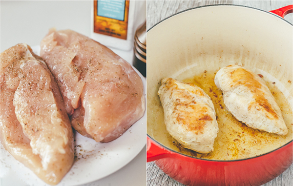 Третья фотография к инструкции по приготовлению рецепта Паста лингвини с курицей и томатным соусом Альфредо