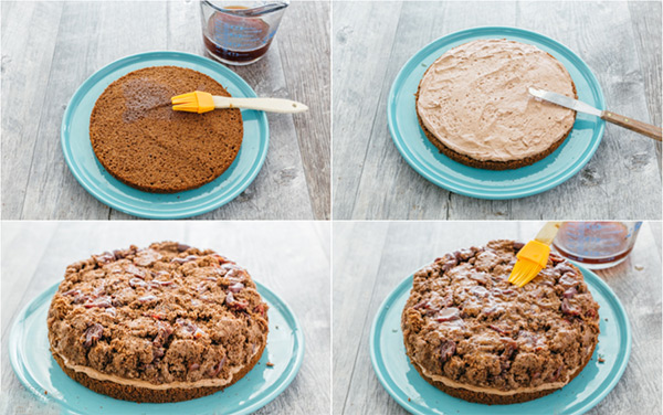 Шестнадцатая фотография к инструкции по приготовлению рецепта Шоколадно-вишневый торт