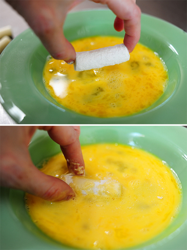 Седьмая фотография к инструкции по приготовлению рецепта Сырные палочки Моцарелла