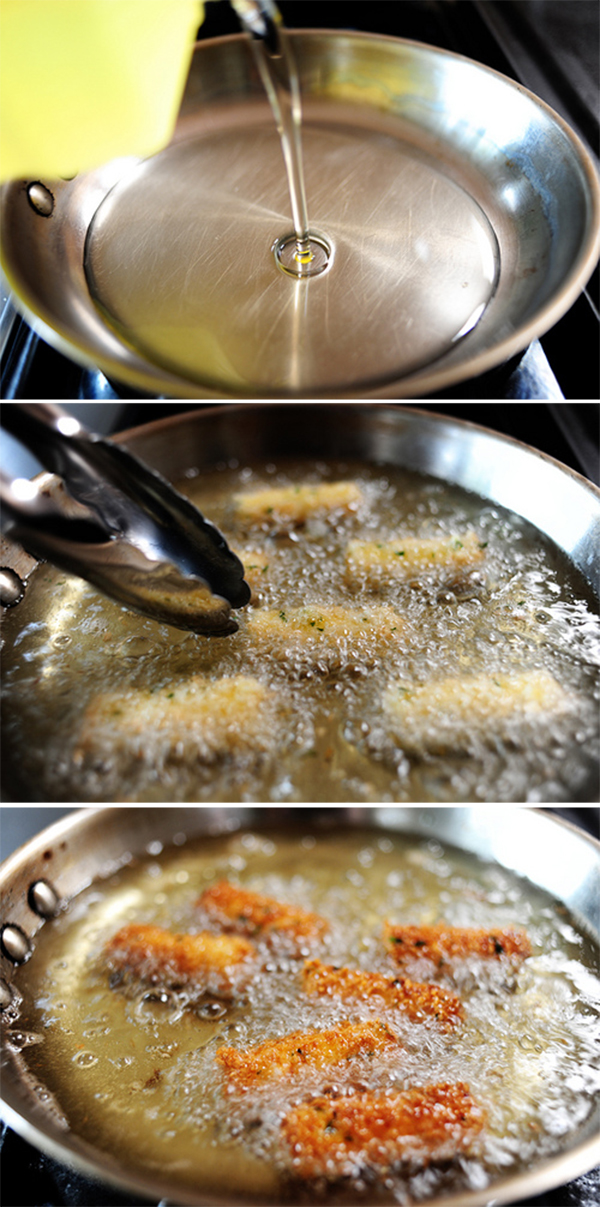 Десятая фотография к инструкции по приготовлению рецепта Сырные палочки Моцарелла