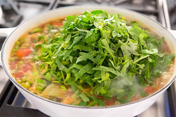 Девятая фотография к инструкции по приготовлению рецепта Весенний суп минестроне