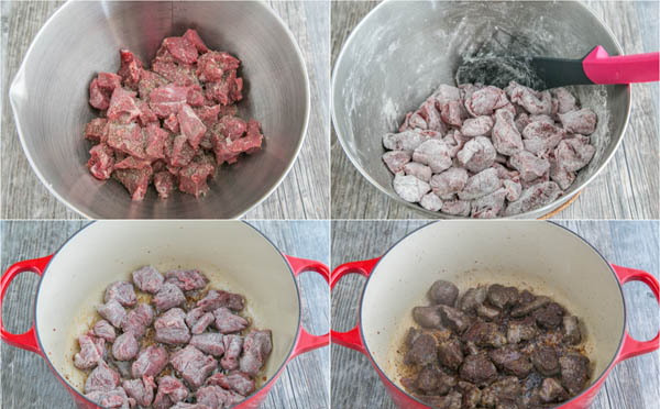 Вторая фотография к инструкции по приготовлению рецепта Рагу из говядины с картофелем и овощами