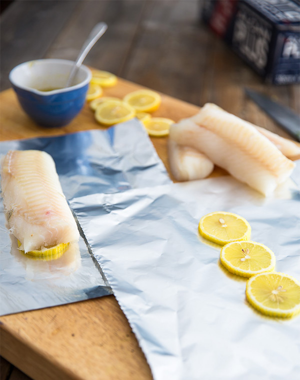 Первая фотография к инструкции по приготовлению рецепта Филе трески, запеченное в лимонном соусе с каперсами