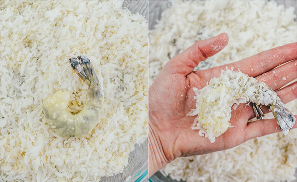 Шестая фотография к инструкции по приготовлению рецепта Креветки в кокосовой стружке с абрикосовым соусом чили