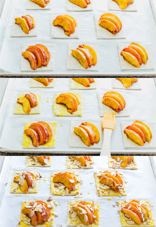 Четвертая фотография к инструкции по приготовлению рецепта Дениши с персиками и ванильной глазурью