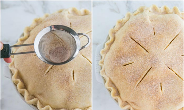 Двенадцатая фотография к инструкции по приготовлению рецепта Яблочный пирог с корицей