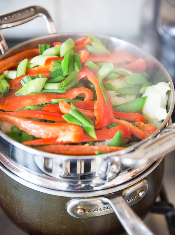 Вторая фотография к инструкции по приготовлению рецепта Тушеные овощи под имбирно-чесночном соусом