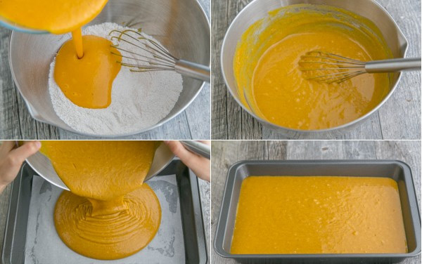 Четвертая фотография к инструкции по приготовлению рецепта Тыквенный пирог со сливочной глазурью