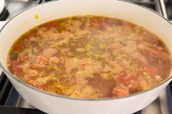 Пятая фотография к инструкции по приготовлению рецепта Весенний суп минестроне