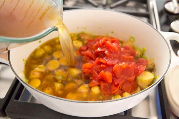 Четвертая фотография к инструкции по приготовлению рецепта Весенний суп минестроне