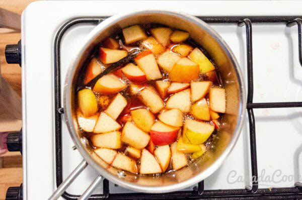 Вторая фотография к инструкции по приготовлению рецепта Сангрия с клюквой и яблоками