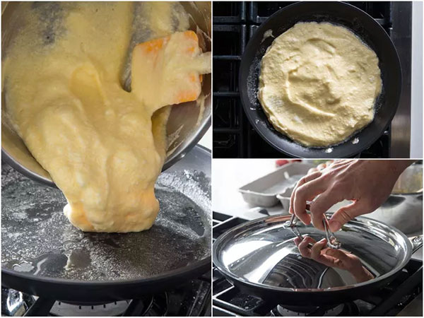 Вторая фотография к инструкции по приготовлению рецепта Рецепт омлета-суфле с сыром