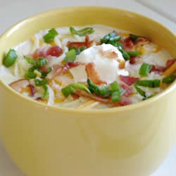 Сливочный картофельный суп с беконом