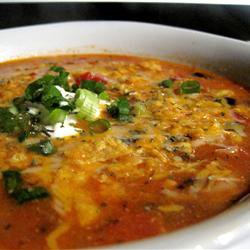 Томатный суп из индейки и фасоли