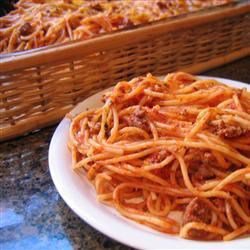 Запеченные спагетти